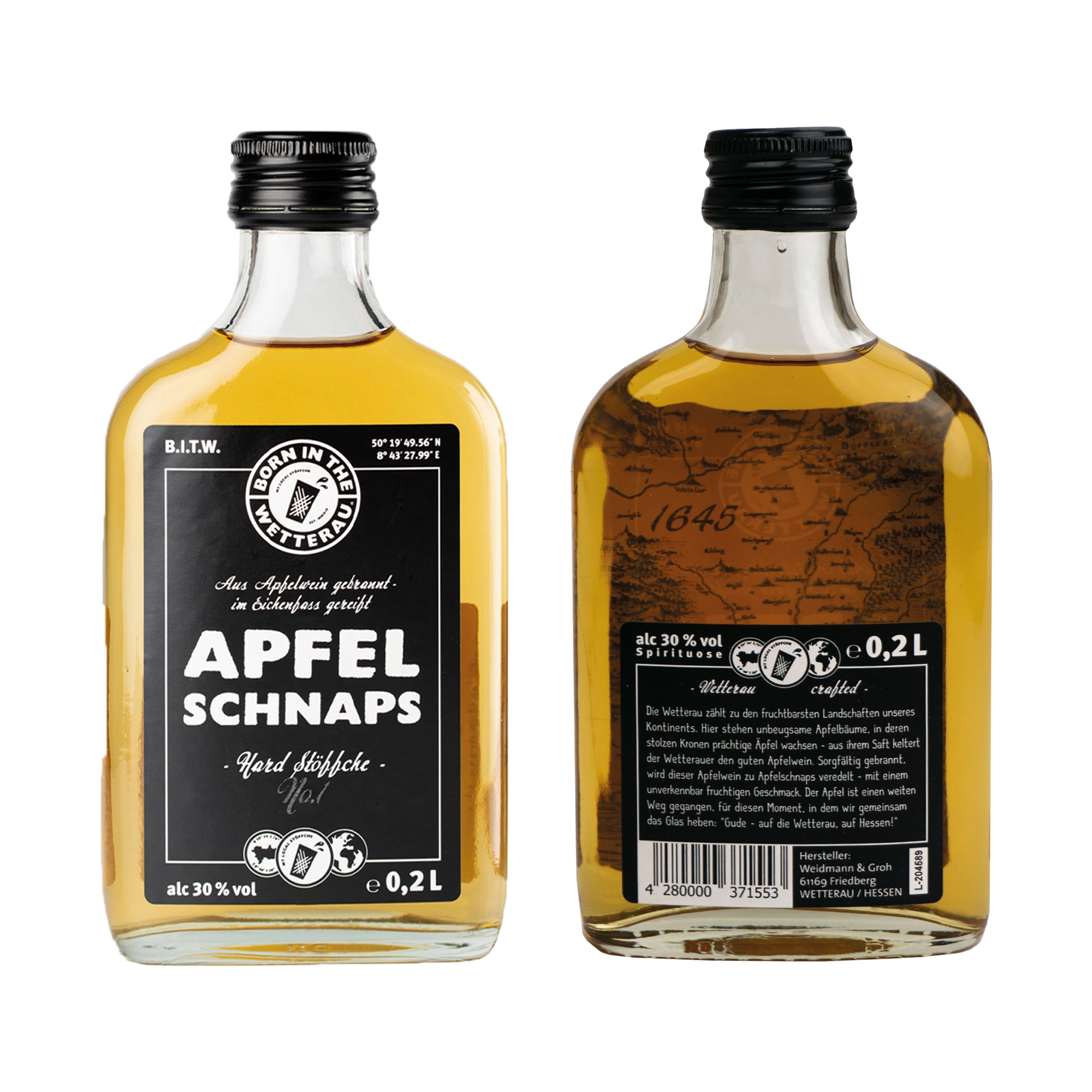 Apfelschnaps 10x 200 ml Flachmann